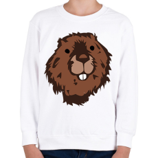 PRINTFASHION Hód - színes - Gyerek pulóver - Fehér