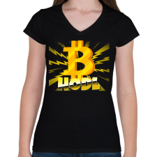 PRINTFASHION HODL 2 - Női V-nyakú póló - Fekete női póló