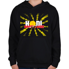 PRINTFASHION HODL DON'T FOSS - Gyerek kapucnis pulóver - Fekete