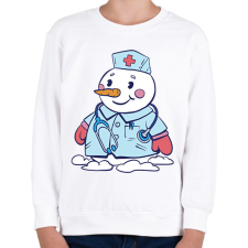 PRINTFASHION Hóember ápoló - Gyerek pulóver - Fehér gyerek pulóver, kardigán