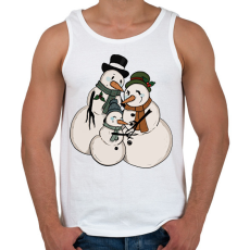 PRINTFASHION Hóember család - Férfi atléta - Fehér