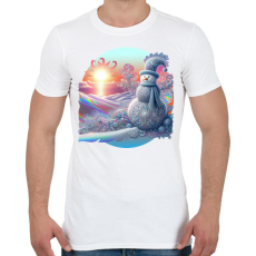 PRINTFASHION Hóember - Férfi póló - Fehér