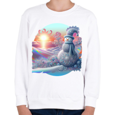 PRINTFASHION Hóember - Gyerek pulóver - Fehér gyerek pulóver, kardigán