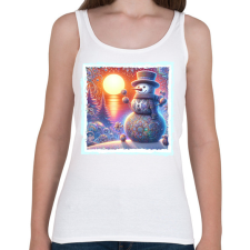 PRINTFASHION Hóember - Női atléta - Fehér női trikó