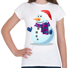 PRINTFASHION Hóember - Női póló - Fehér