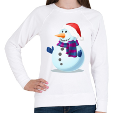PRINTFASHION Hóember - Női pulóver - Fehér