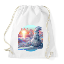 PRINTFASHION Hóember - Sportzsák, Tornazsák - Fehér tornazsák
