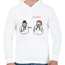 PRINTFASHION Hóemberek maszkban - Férfi kapucnis pulóver - Fehér férfi pulóver, kardigán
