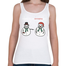 PRINTFASHION Hóemberek maszkban - Női atléta - Fehér női trikó