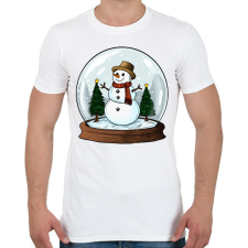 PRINTFASHION Hógömb - Férfi póló - Fehér férfi póló