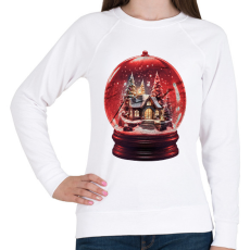 PRINTFASHION Hógömb - Női pulóver - Fehér