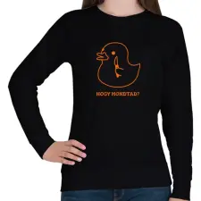 PRINTFASHION Hogy mondtad - Női pulóver - Fekete női pulóver, kardigán