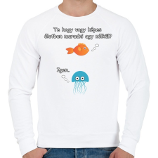 PRINTFASHION hogy vagy képes.. - Férfi pulóver - Fehér férfi pulóver, kardigán