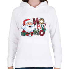 PRINTFASHION HOHOHO 1 - Női kapucnis pulóver - Fehér női pulóver, kardigán