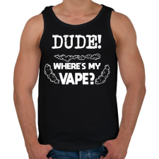 PRINTFASHION Hol az e-cigim? - Férfi atléta - Fekete atléta, trikó