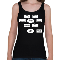 PRINTFASHION Hol van anya? - Fehér - Női atléta - Fekete