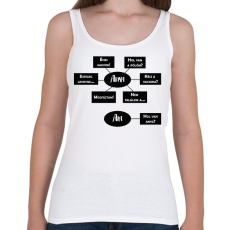 PRINTFASHION Hol van anya? - Fekete - Női atléta - Fehér