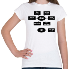 PRINTFASHION Hol van anya? - Fekete - Női póló - Fehér