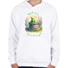 PRINTFASHION Hol van az a lány? - Gyerek kapucnis pulóver - Fehér gyerek pulóver, kardigán