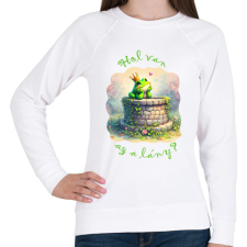 PRINTFASHION Hol van az a lány? - Női pulóver - Fehér női pulóver, kardigán