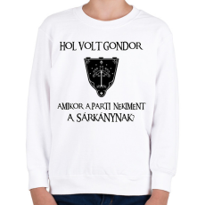 PRINTFASHION Hol volt Gondor? (sárkány) - Gyerek pulóver - Fehér