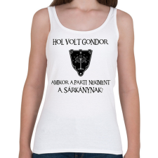 PRINTFASHION Hol volt Gondor? (sárkány) - Női atléta - Fehér női trikó