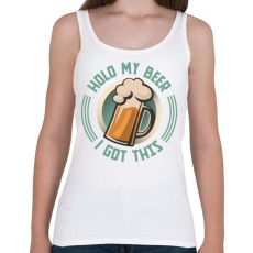 PRINTFASHION Hold my beer - Női atléta - Fehér