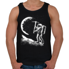 PRINTFASHION Holdbányász űrhajós - Férfi atléta - Fekete atléta, trikó