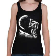 PRINTFASHION Holdbányász űrhajós - Női atléta - Fekete