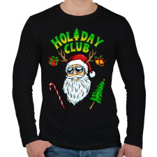 PRINTFASHION HOLIDAY CLUB - Férfi hosszú ujjú póló - Fekete férfi póló