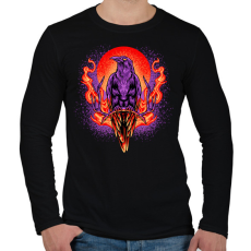 PRINTFASHION Holló  - Férfi hosszú ujjú póló - Fekete