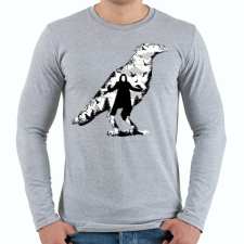 PRINTFASHION Holló - Férfi hosszú ujjú póló - Sport szürke férfi póló