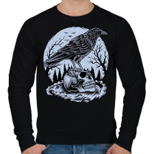 PRINTFASHION Holló  - Férfi pulóver - Fekete férfi pulóver, kardigán