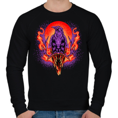 PRINTFASHION Holló  - Férfi pulóver - Fekete