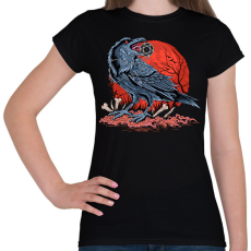 PRINTFASHION Holló  - Női póló - Fekete
