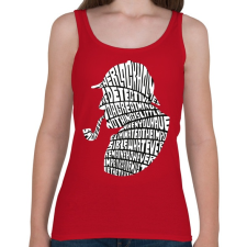 PRINTFASHION Holmes - Női atléta - Cseresznyepiros női trikó