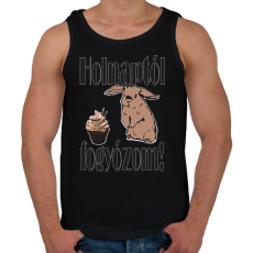 PRINTFASHION holnaptól fogyózom - Férfi atléta - Fekete