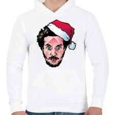 PRINTFASHION Home Alone - betörő - Férfi kapucnis pulóver - Fehér férfi pulóver, kardigán