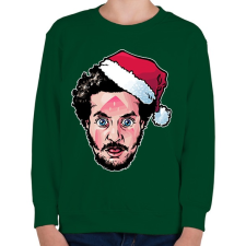 PRINTFASHION Home Alone - betörő - Gyerek pulóver - Sötétzöld gyerek pulóver, kardigán