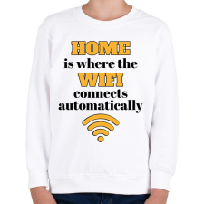 PRINTFASHION Home is where - Gyerek pulóver - Fehér gyerek pulóver, kardigán