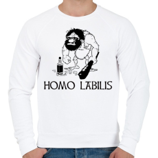 PRINTFASHION homo labilis - Férfi pulóver - Fehér