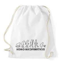 PRINTFASHION Homo micofanaticus (világos) - Sportzsák, Tornazsák - Fehér tornazsák