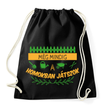 PRINTFASHION Homokban játszok - Kertész - Sportzsák, Tornazsák - Fekete tornazsák