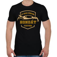 PRINTFASHION Honda sofőr - Férfi póló - Fekete férfi póló