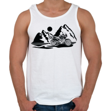 PRINTFASHION honda transalp hegyekben2 - Férfi atléta - Fehér atléta, trikó