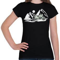 PRINTFASHION honda transalp hegyekben - Női póló - Fekete
