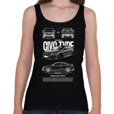 PRINTFASHION Honda TYPE R - Női atléta - Fekete női trikó