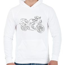 PRINTFASHION honda vfr2 - Férfi kapucnis pulóver - Fehér