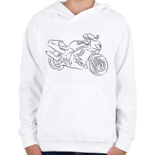 PRINTFASHION honda vfr - Gyerek kapucnis pulóver - Fehér gyerek pulóver, kardigán