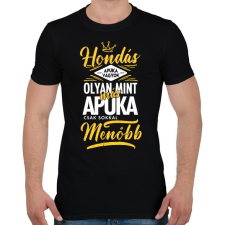 PRINTFASHION Hondás apuka - Férfi póló - Fekete férfi póló